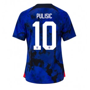 Stany Zjednoczone Christian Pulisic #10 Koszulka Wyjazdowych Kobiety MŚ 2022 Krótki Rękaw